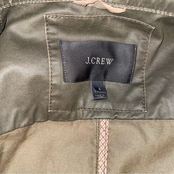 J. Crew Dark Green Coated Cotton Jacket - Picture 5 of 9
